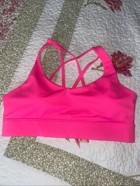ZYIA Neon Pink Strappy Sports Bra